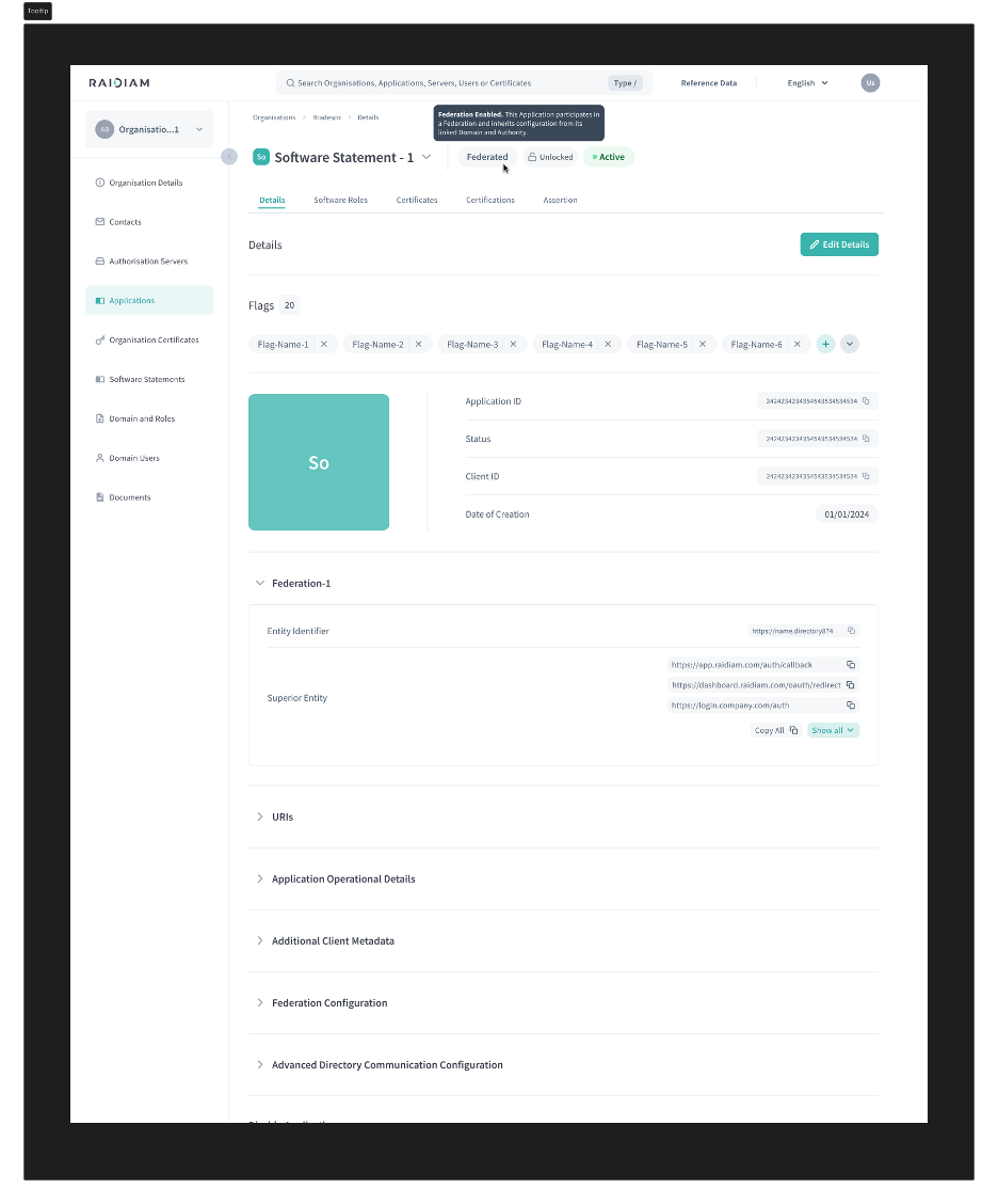 Federation Visibility for Applications